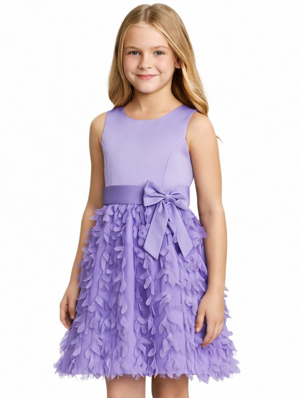 American Princess Lavender Petal Ruffle Dress Girls Size 8